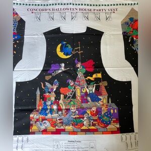 Halloween cats: preprinted DIY vest (sewing fabric)